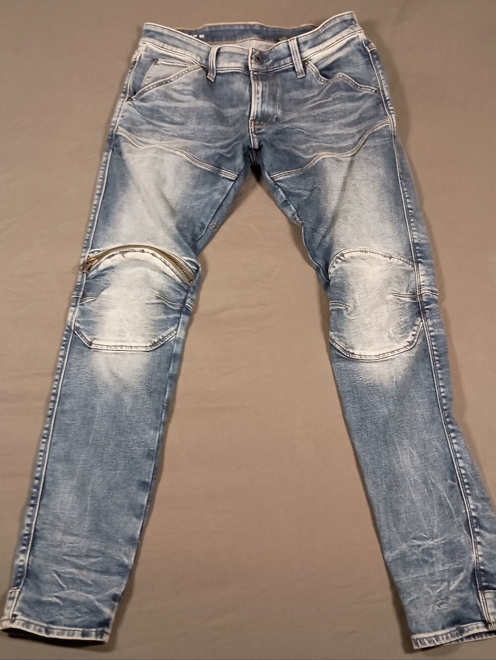 G-Star Raw 5620 3D Zip Knee Skinny Faded Grunge Denim Stretch Men's 32x32 Jeans